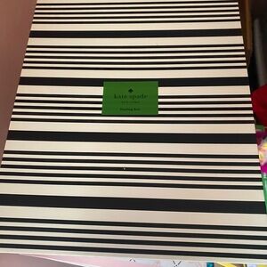 Kate Spade Black and White Striped Nesting Box